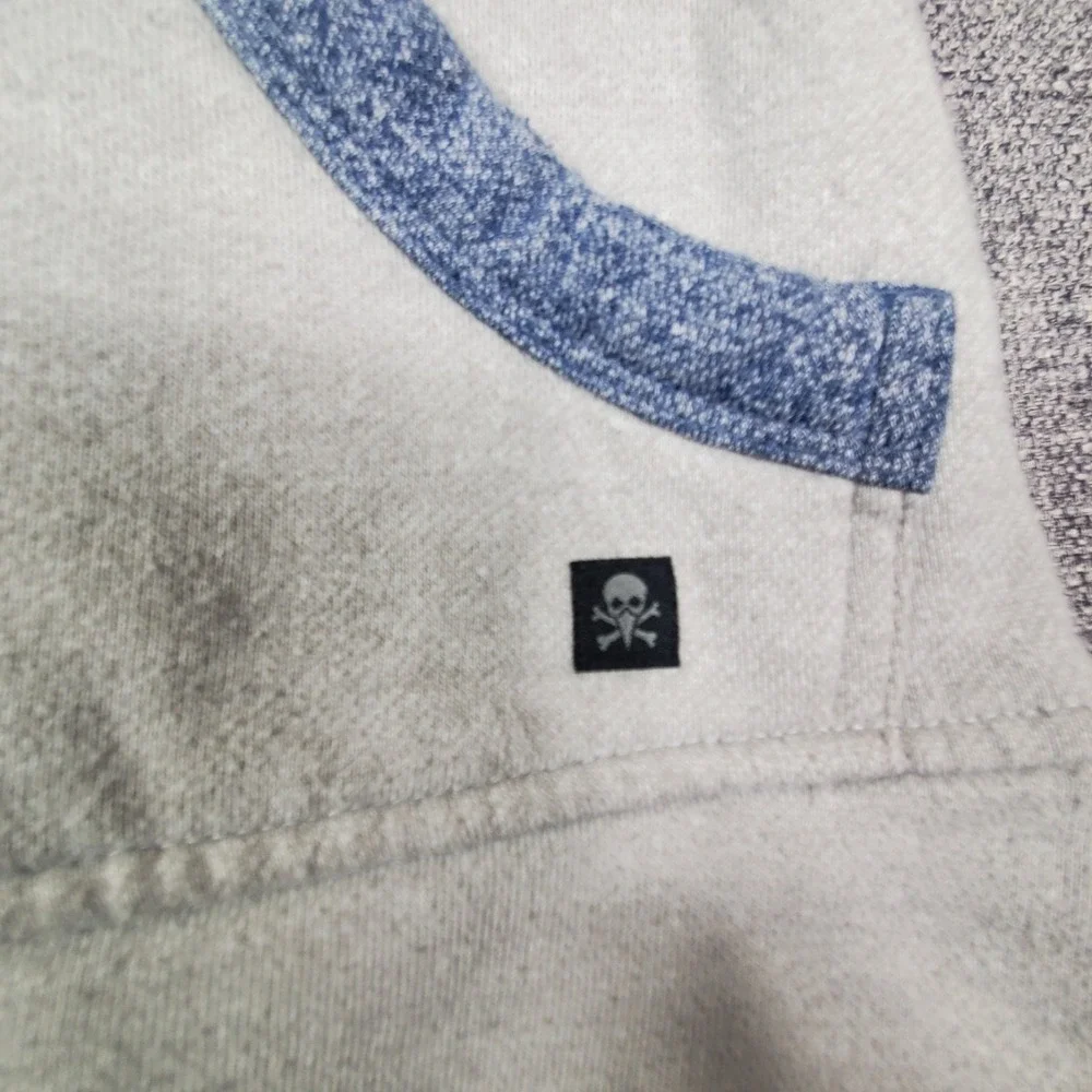 Tony Hawk Sweatshirt Mens Small Crew Neck Pullover Colorblock Fleece Gray